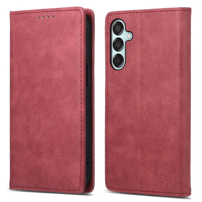DF-05 For Samsung Galaxy M15 5G / F15 5G Case PU Leather Hidden Magnet Folio Phone Cover
