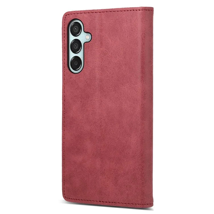 DF-05 For Samsung Galaxy M15 5G / F15 5G Case PU Leather Hidden Magnet Folio Phone Cover