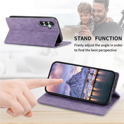 DF-05 For Samsung Galaxy M15 5G / F15 5G Case PU Leather Hidden Magnet Folio Phone Cover