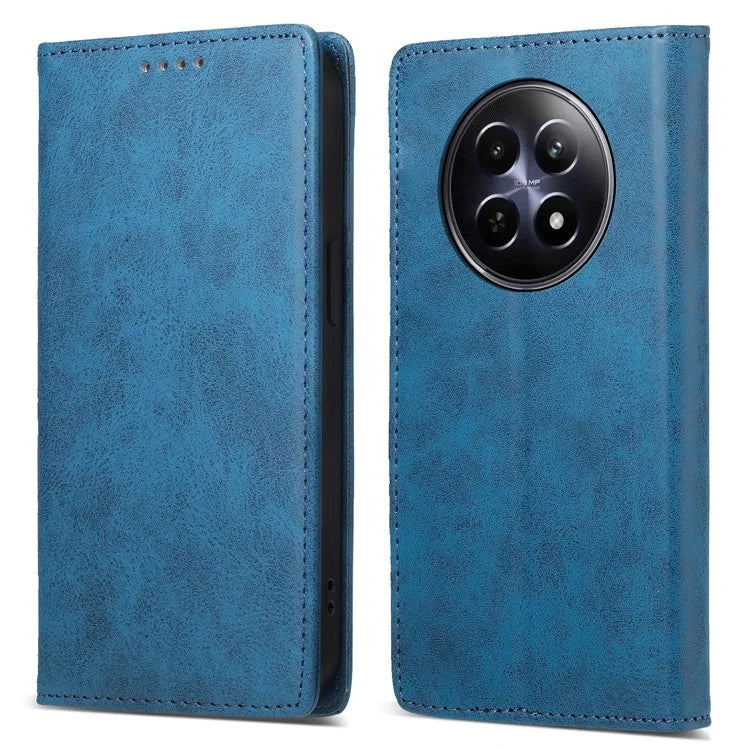 DF-05 For Realme 12 5G / 12x 5G Business Case PU Leather RFID Blocking Wallet Phone Cover