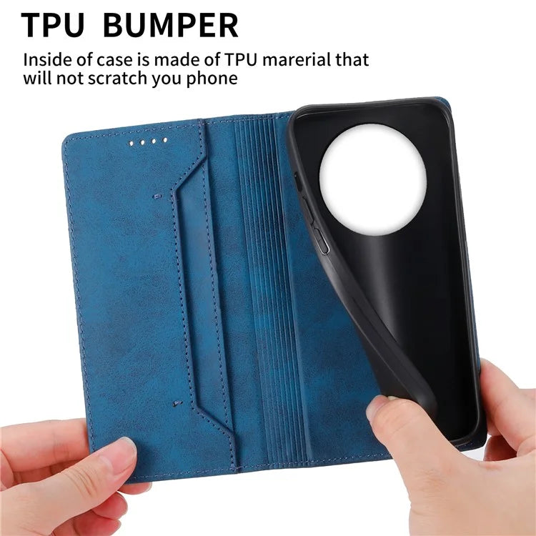 DF-05 For Realme 12 5G / 12x 5G Business Case PU Leather RFID Blocking Wallet Phone Cover