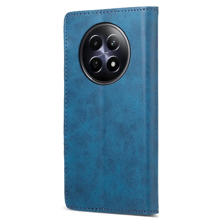 DF-05 For Realme 12 5G / 12x 5G Business Case PU Leather RFID Blocking Wallet Phone Cover