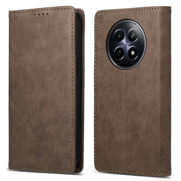 DF-05 For Realme 12 5G / 12x 5G Business Case PU Leather RFID Blocking Wallet Phone Cover