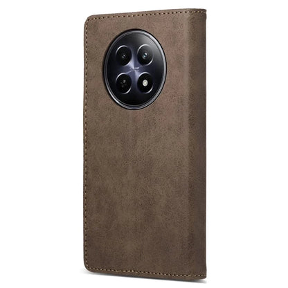 DF-05 For Realme 12 5G / 12x 5G Business Case PU Leather RFID Blocking Wallet Phone Cover