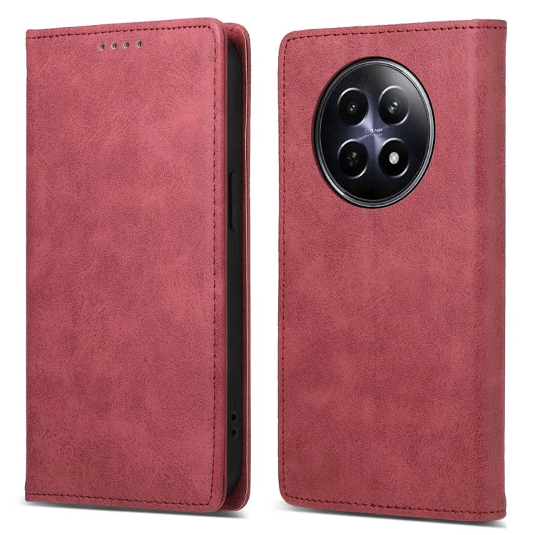 DF-05 For Realme 12 5G / 12x 5G Business Case PU Leather RFID Blocking Wallet Phone Cover