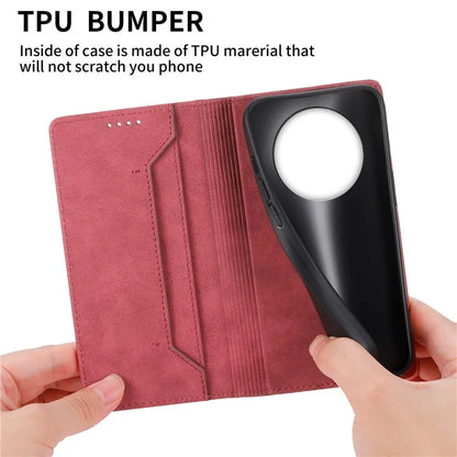 DF-05 For Realme 12 5G / 12x 5G Business Case PU Leather RFID Blocking Wallet Phone Cover