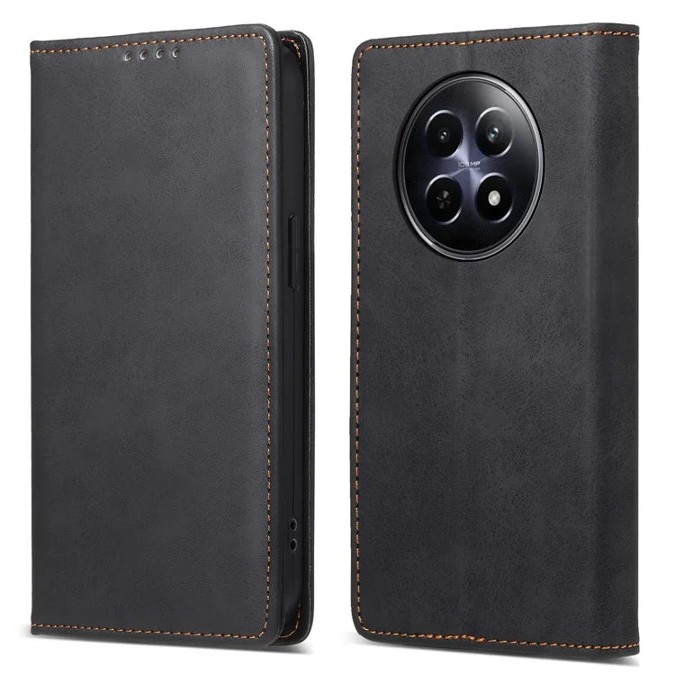 DF-05 For Realme 12 5G / 12x 5G Business Case PU Leather RFID Blocking Wallet Phone Cover