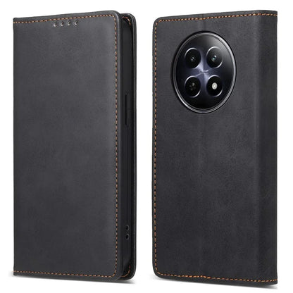 DF-05 For Realme 12 5G / 12x 5G Business Case PU Leather RFID Blocking Wallet Phone Cover