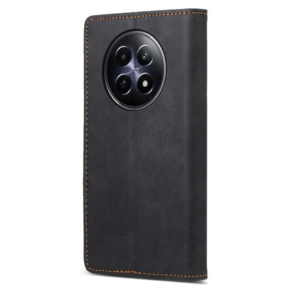 DF-05 For Realme 12 5G / 12x 5G Business Case PU Leather RFID Blocking Wallet Phone Cover