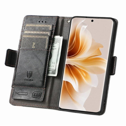 CASENEO 002 Series For Oppo Reno11 Pro 5G (Global) Leather Case Wallet Design Splicing Smart Phone Cover