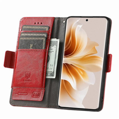 CASENEO 002 Series For Oppo Reno11 Pro 5G (Global) Leather Case Wallet Design Splicing Smart Phone Cover