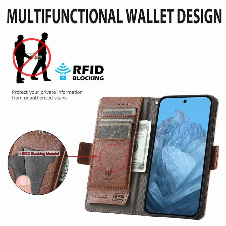 CASENEO 002 Series For Google Pixel 9 Pro XL Case Splicing Leather Wallet Phone Cover
