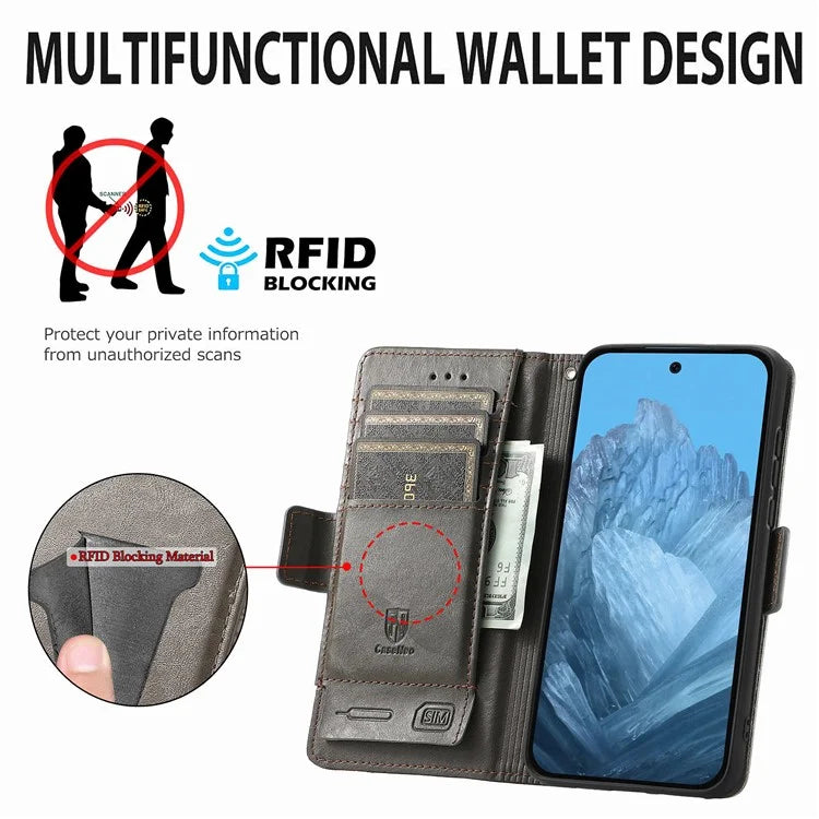CASENEO 002 Series For Google Pixel 9 Pro XL Case Splicing Leather Wallet Phone Cover