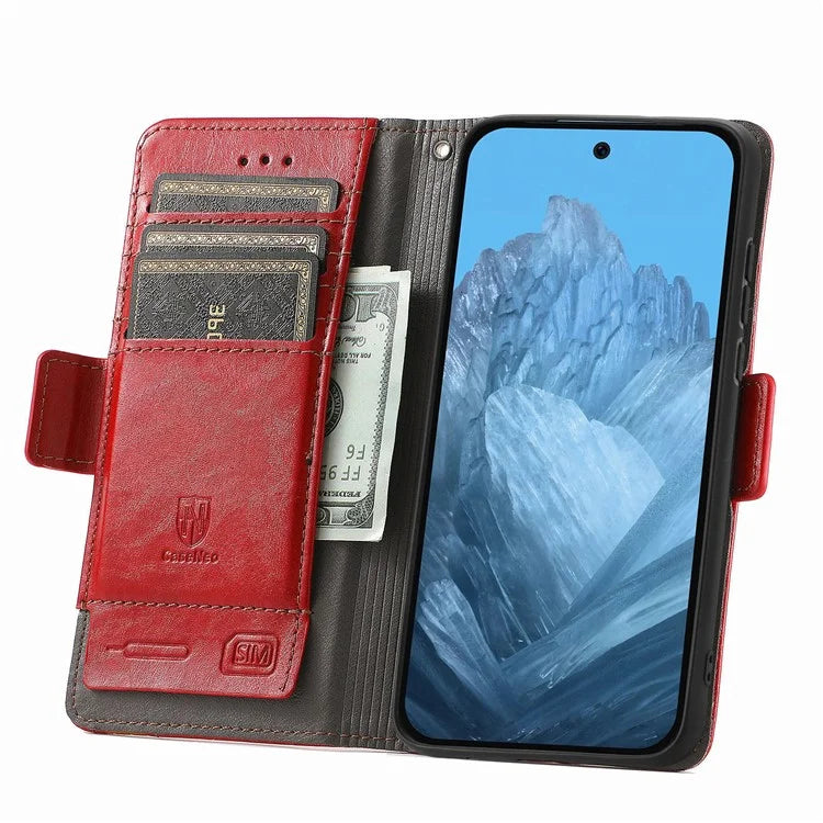 CASENEO 002 Series For Google Pixel 9 Pro XL Case Splicing Leather Wallet Phone Cover