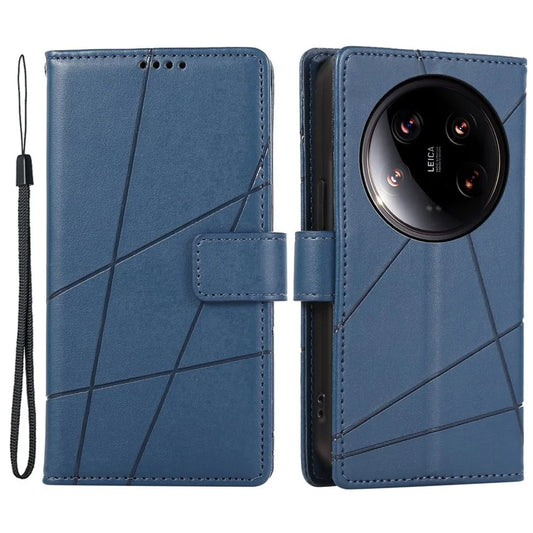 DF-06 For Xiaomi 14 Ultra Case Line Imprinted Leather Phone Cases Wholesale