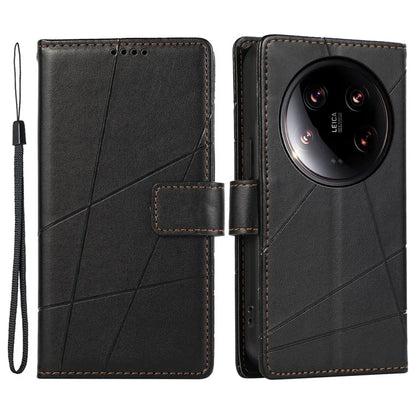 DF-06 For Xiaomi 14 Ultra Case Line Imprinted Leather Phone Cases Wholesale