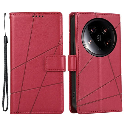 DF-06 For Xiaomi 14 Ultra Case Line Imprinted Leather Phone Cases Wholesale