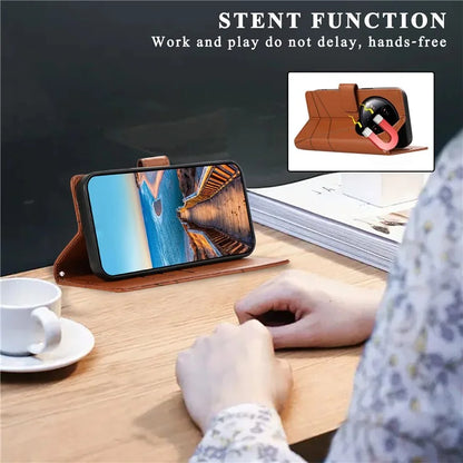 DF-06 For Xiaomi 14 Ultra Case Line Imprinted Leather Phone Cases Wholesale