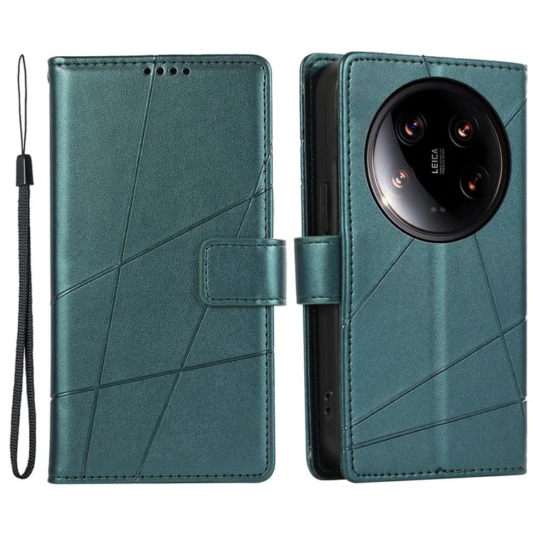 DF-06 For Xiaomi 14 Ultra Case Line Imprinted Leather Phone Cases Wholesale