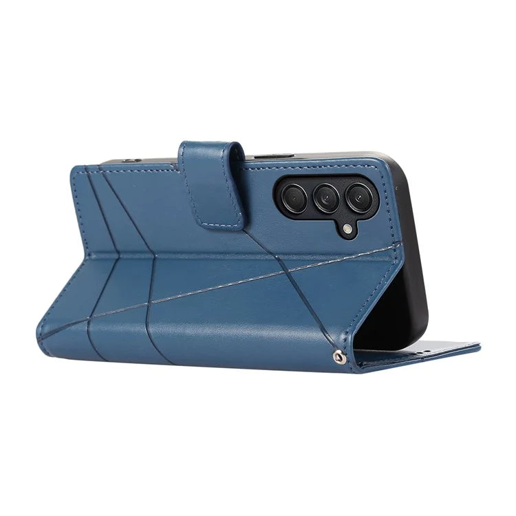 DF-06 For Samsung Galaxy M55 5G / C55 5G / F55 5G Case Line Imprint Leather Bump Proof Cover Cell Phone Accessory Wholesale