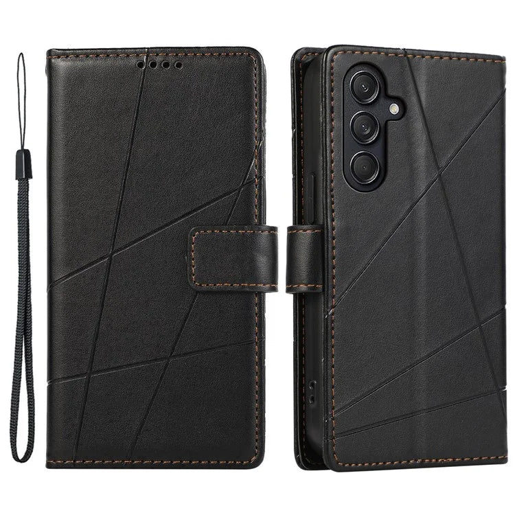 DF-06 For Samsung Galaxy M55 5G / C55 5G / F55 5G Case Line Imprint Leather Bump Proof Cover Cell Phone Accessory Wholesale