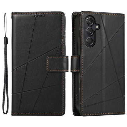 DF-06 For Samsung Galaxy M55 5G / C55 5G / F55 5G Case Line Imprint Leather Bump Proof Cover Cell Phone Accessory Wholesale