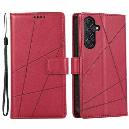 DF-06 For Samsung Galaxy M55 5G / C55 5G / F55 5G Case Line Imprint Leather Bump Proof Cover Cell Phone Accessory Wholesale
