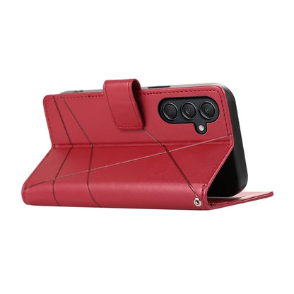 DF-06 For Samsung Galaxy M55 5G / C55 5G / F55 5G Case Line Imprint Leather Bump Proof Cover Cell Phone Accessory Wholesale