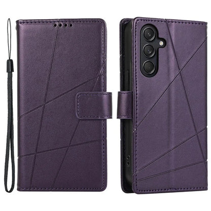 DF-06 For Samsung Galaxy M55 5G / C55 5G / F55 5G Case Line Imprint Leather Bump Proof Cover Cell Phone Accessory Wholesale