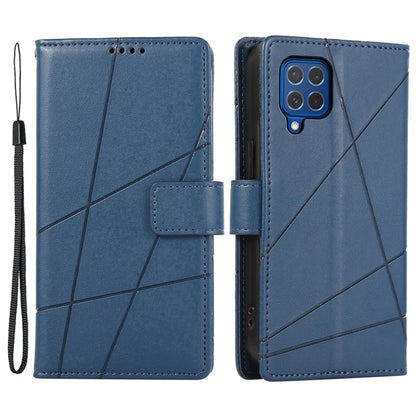 DF-06 For Samsung Galaxy M62 Case PU Leather Line Imprinted Flip Cover Cell Phone Accessories Wholesale