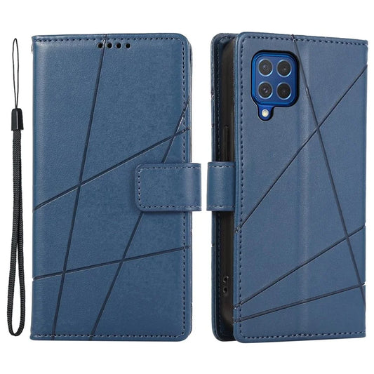 DF-06 For Samsung Galaxy M62 Case PU Leather Line Imprinted Flip Cover Cell Phone Accessories Wholesale