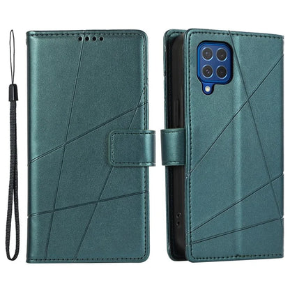 DF-06 For Samsung Galaxy M62 Case PU Leather Line Imprinted Flip Cover Cell Phone Accessories Wholesale