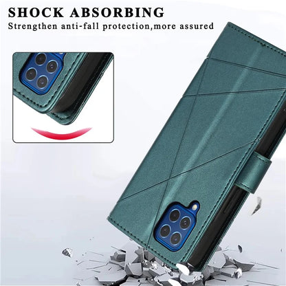 DF-06 For Samsung Galaxy M62 Case PU Leather Line Imprinted Flip Cover Cell Phone Accessories Wholesale