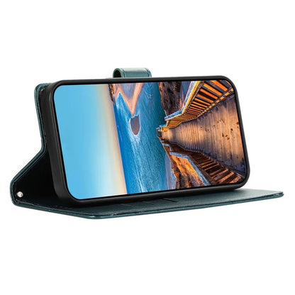 DF-06 For Samsung Galaxy M15 5G / F15 5G Case Line Imprinted Leather Flip Cover Mobile Accessories Wholesale