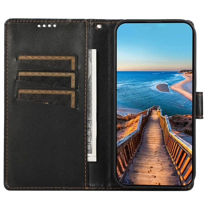 DF-06 For Samsung Galaxy M15 5G / F15 5G Case Line Imprinted Leather Flip Cover Mobile Accessories Wholesale