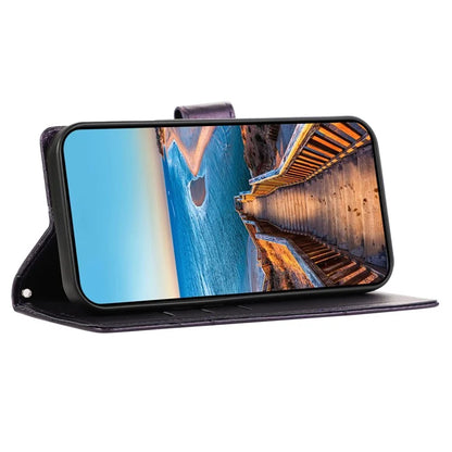 DF-06 For Samsung Galaxy M15 5G / F15 5G Case Line Imprinted Leather Flip Cover Mobile Accessories Wholesale