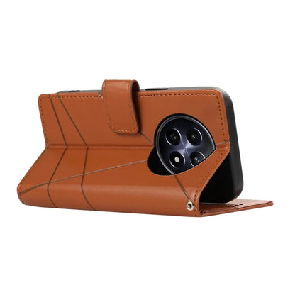DF-06 For Realme 12 5G / 12x 5G Case Cell Phone Accessory Wholesale Line Imprint Leather Wallet Phone Cover