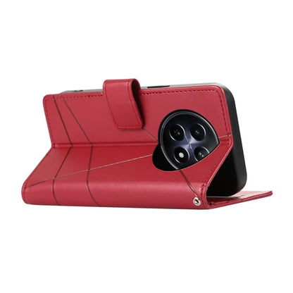 DF-06 For Realme 12 5G / 12x 5G Case Cell Phone Accessory Wholesale Line Imprint Leather Wallet Phone Cover