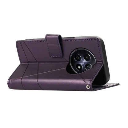 DF-06 For Realme 12 5G / 12x 5G Case Cell Phone Accessory Wholesale Line Imprint Leather Wallet Phone Cover