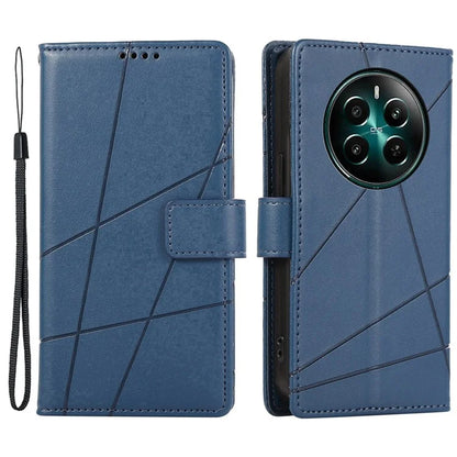 DF-06 For Realme 12+ 5G / Narzo 70 Pro 5G Case Line Imprint Wallet Cover Wholesale Cell Phone Accessories