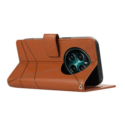 DF-06 For Realme 12+ 5G / Narzo 70 Pro 5G Case Line Imprint Wallet Cover Wholesale Cell Phone Accessories