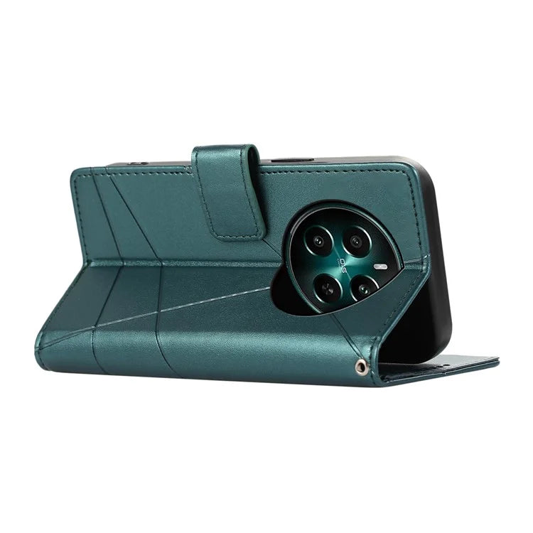 DF-06 For Realme 12+ 5G / Narzo 70 Pro 5G Case Line Imprint Wallet Cover Wholesale Cell Phone Accessories