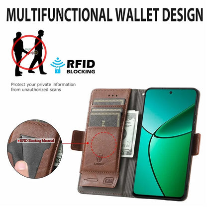 CASENEO 002 Series For Realme 12+ 5G Case Leather Wallet Cover Cell Phone Accessories Wholesale