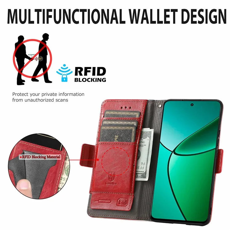 CASENEO 002 Series For Realme 12+ 5G Case Leather Wallet Cover Cell Phone Accessories Wholesale