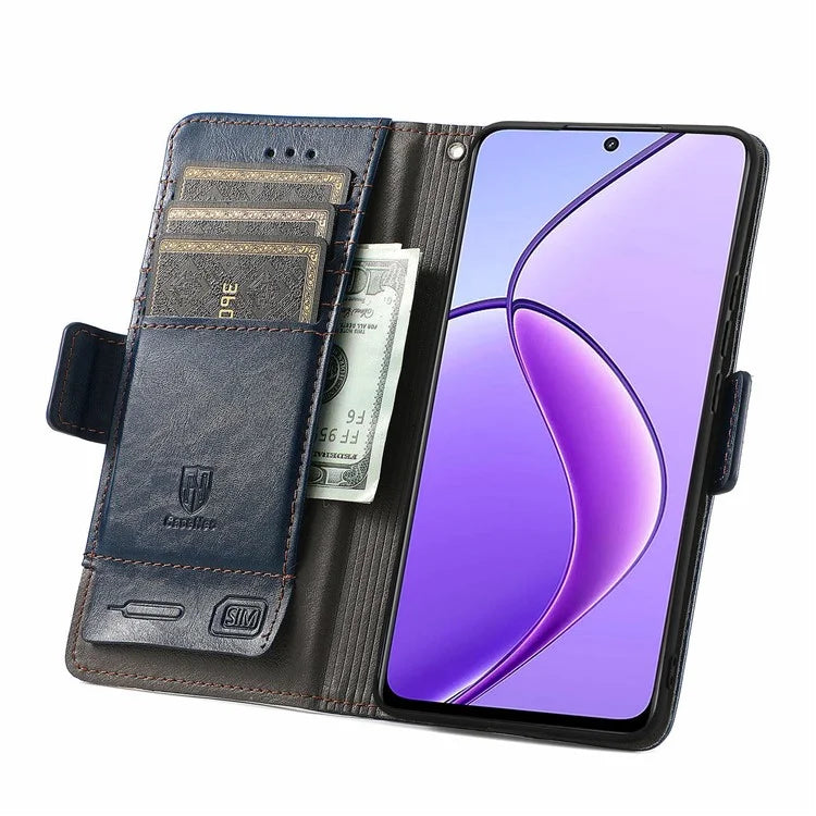 CASENEO 002 Series For Realme 12 5G Wallet Case Splicing Leather Phone Cases Wholesale