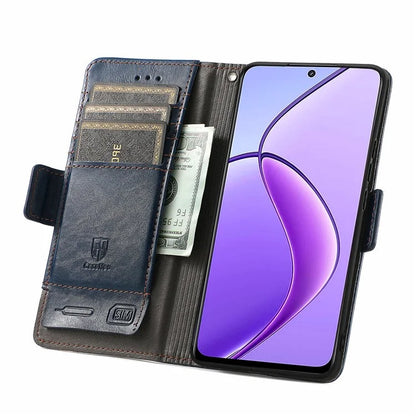 CASENEO 002 Series For Realme 12 5G Wallet Case Splicing Leather Phone Cases Wholesale