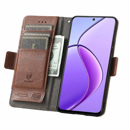 CASENEO 002 Series For Realme 12 5G Wallet Case Splicing Leather Phone Cases Wholesale