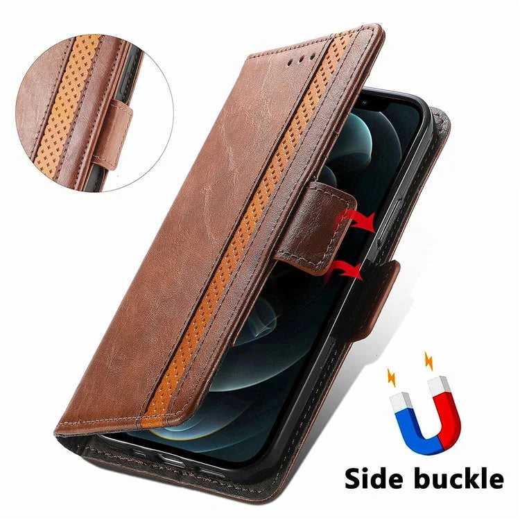 CASENEO 002 Series For Motorola Moto G34 5G Phone Cases Wholesale Splicing Leather Wallet Cover
