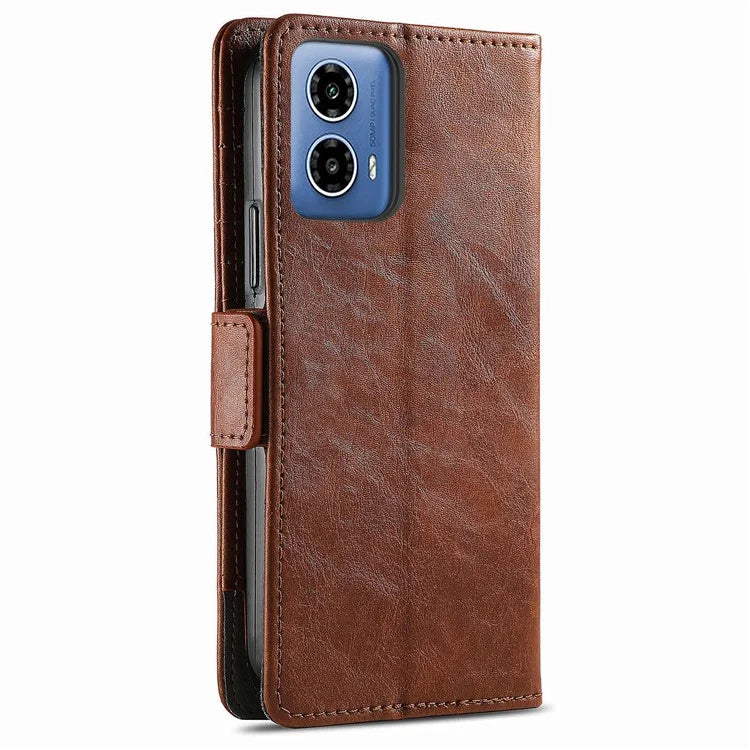 CASENEO 002 Series For Motorola Moto G34 5G Phone Cases Wholesale Splicing Leather Wallet Cover