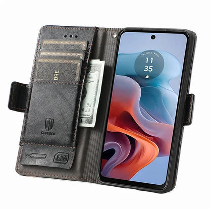 CASENEO 002 Series For Motorola Moto G34 5G Phone Cases Wholesale Splicing Leather Wallet Cover